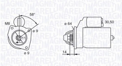 MAGNETI MARELLI 063111027010 -  Стартер